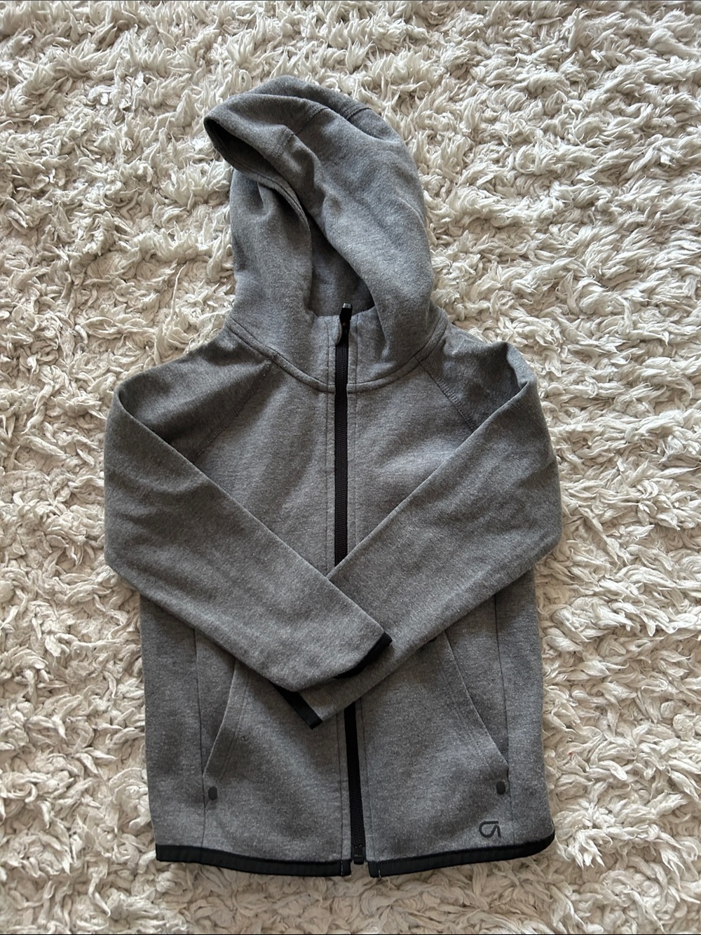 Gap Fit Kids 4Y Gray Hooded Zip-Up Jacket